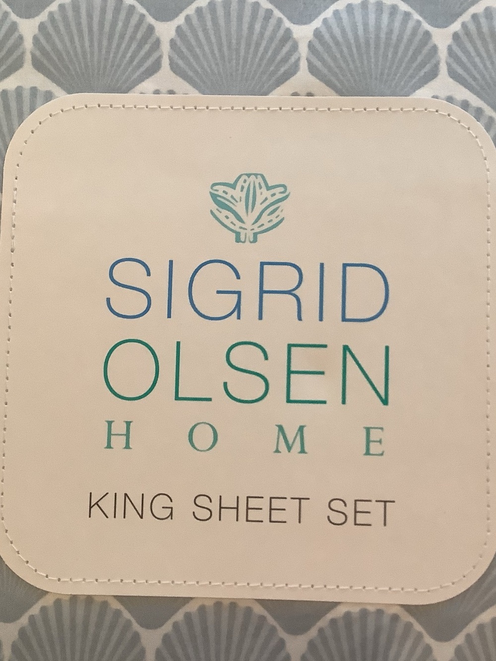 Sigrid Olsen Scallop Shell Seashell King Sheet Set New - Picture 2 of 4
